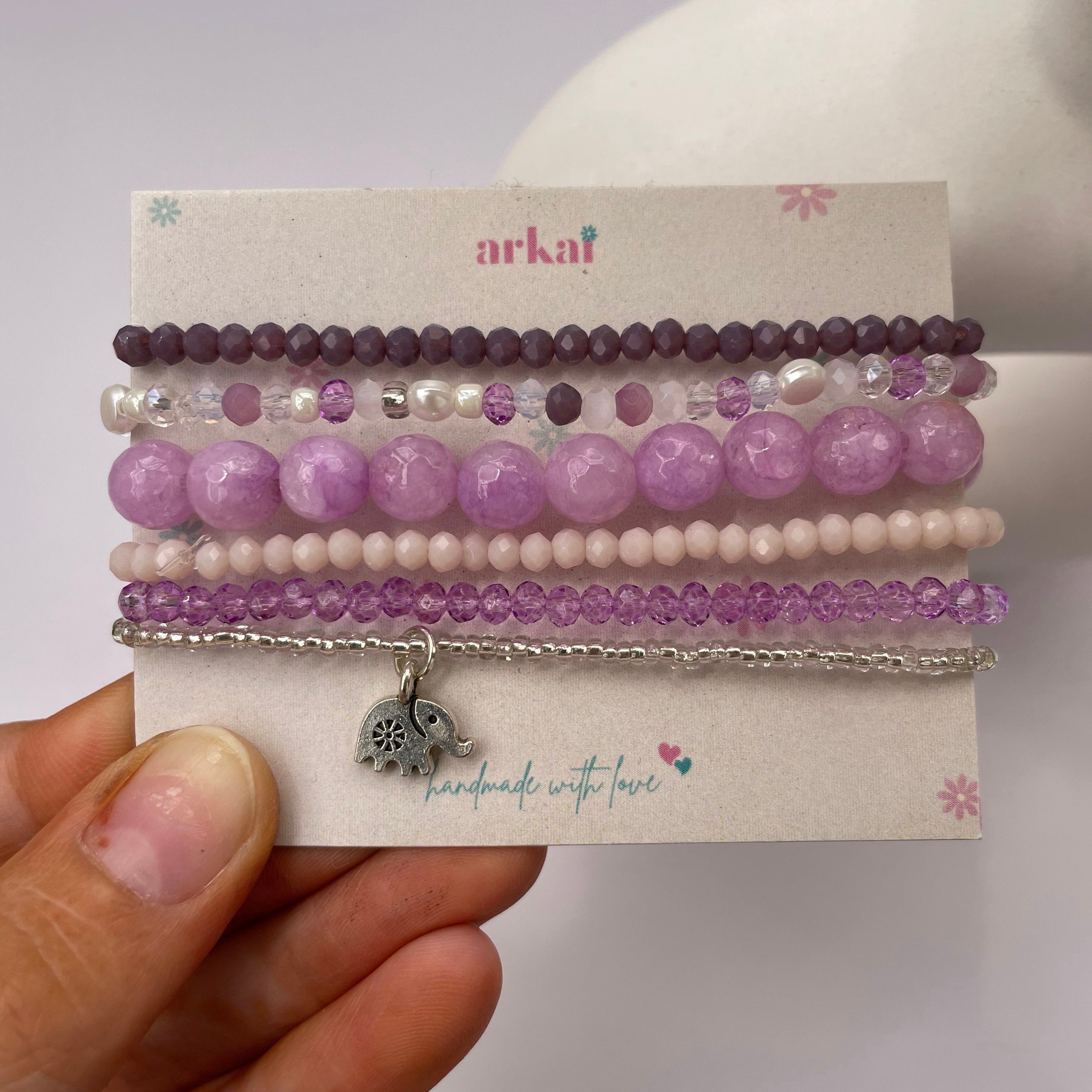 Purple Ombre Bracelet Stack