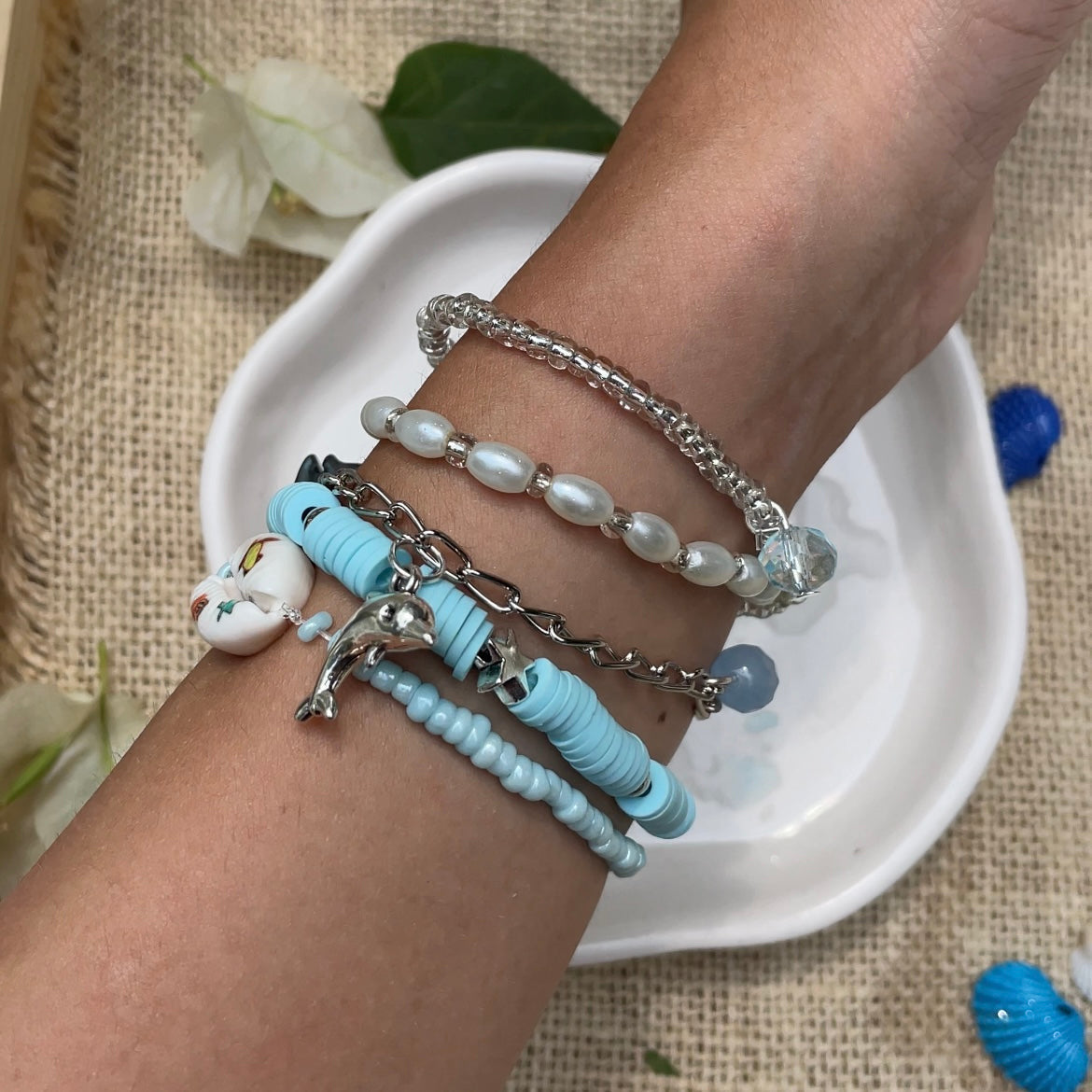 Moana bracelet stack